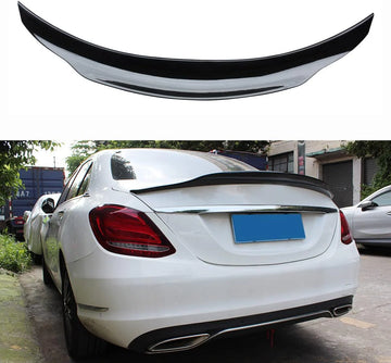 Rear Spoiler For 2015-2021 Benz W205 Sedan C-Class & AMG C43 C63 C450 PSM Style Trunk Wing Gloss Black
